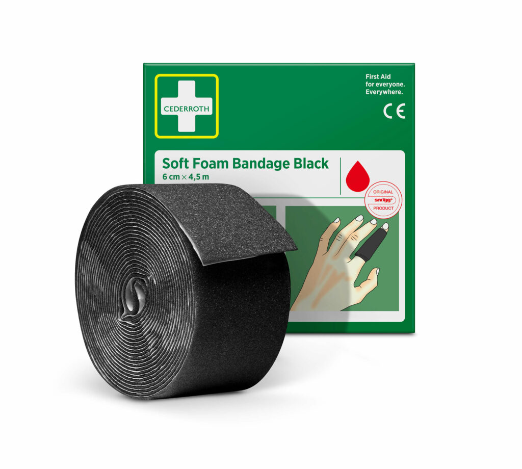 Pflasterspender gefüllt mit einer Rolle Soft Foam 6 cm x 4,5 m, blau