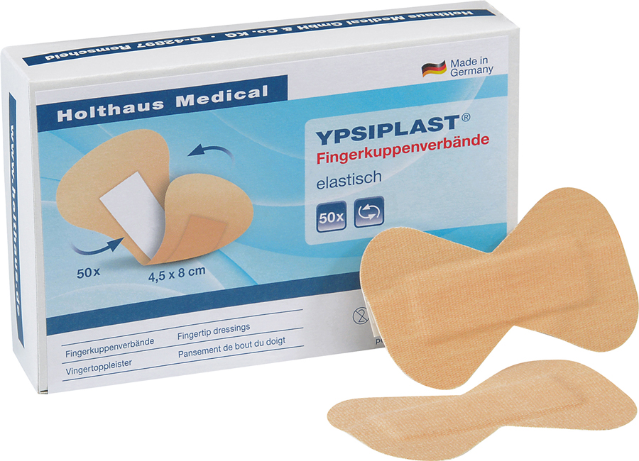 YPSIPLAST Fingerkuppenverband, elastisch, 4,5 x 8 cm, Packung á 50 Stück
