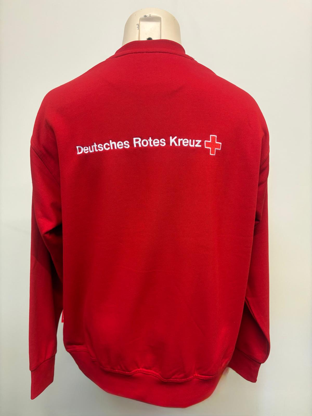 HAKRO SWEATSHIRT MIKRALINAR® ROT, mit Logo bestickt