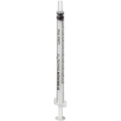 Omnifix® F Solo, 1 ml, ohne Kanüle, 3-teilig, Packung á 100 Stück