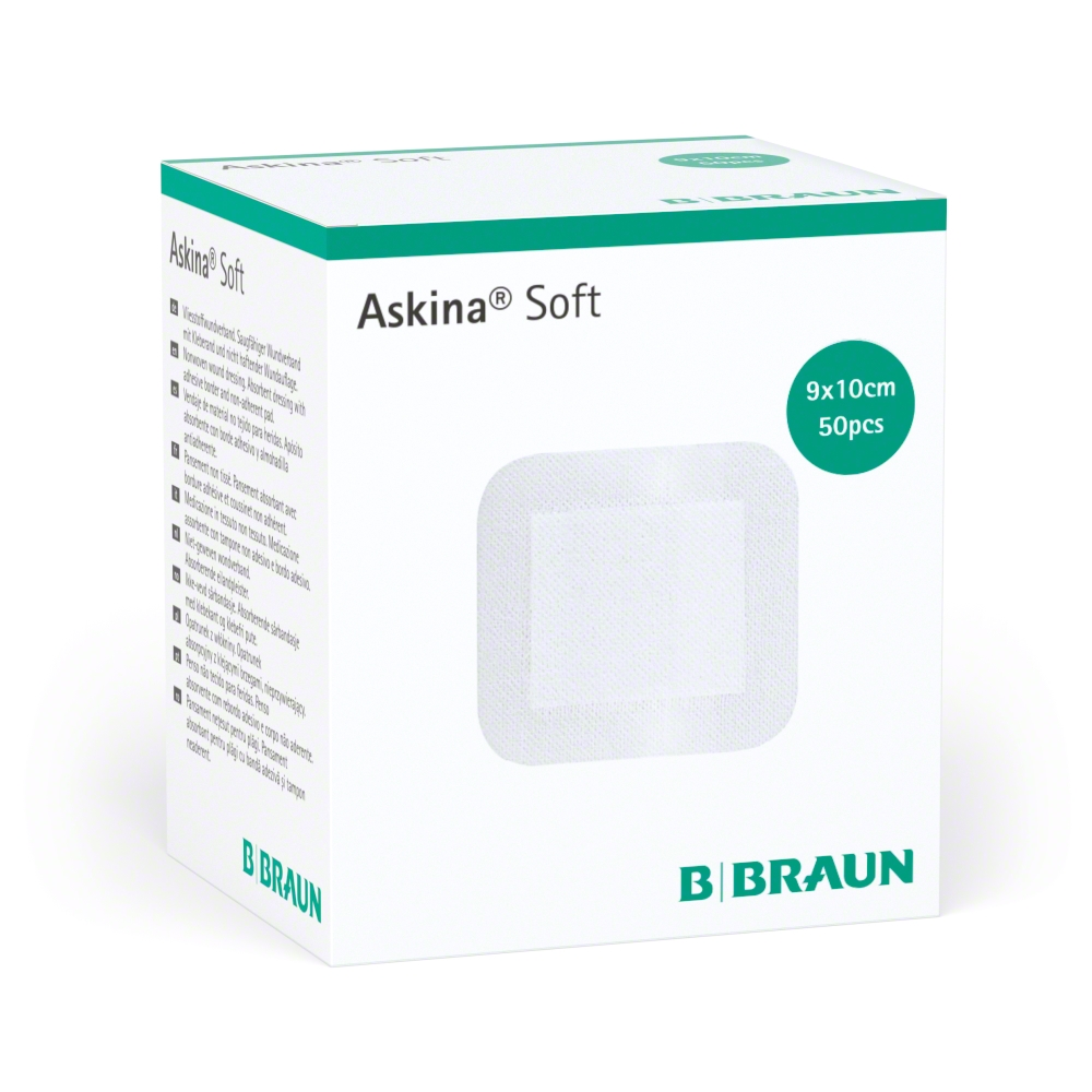 Askina® Soft, 9 x 10 cm, steril, weiß, Packung á 50 Stück